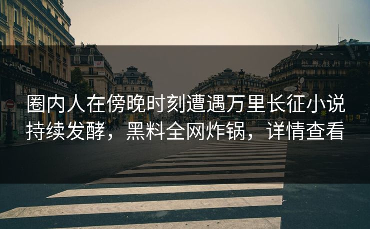 圈内人在傍晚时刻遭遇万里长征小说持续发酵，黑料全网炸锅，详情查看