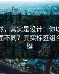 看似偶然，其实是设计：你以为51网只是界面不同？其实标签组合才是关键